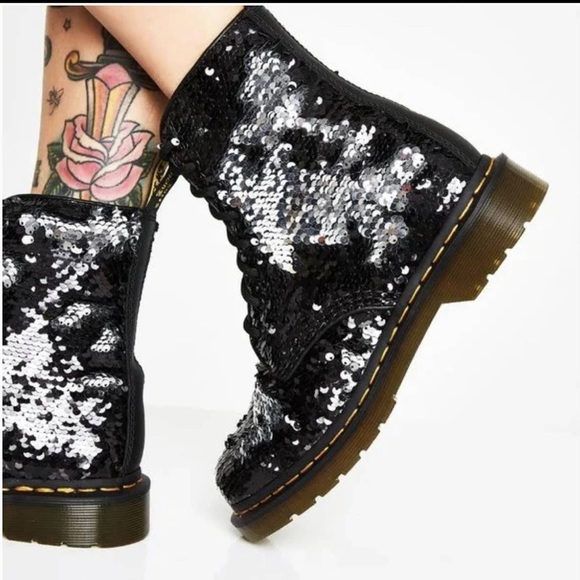 Brand New Shiftable Sequins Dr Martens 3 UK, 5 US - Picture 3 of 15